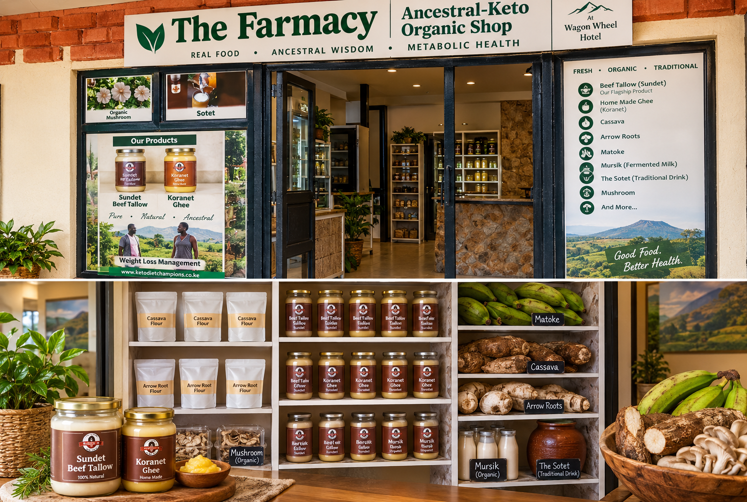 THE FARMACY: ANCESTRAL-KETO ORGANIC SHOP AT WAGON WHEEL HOTEL